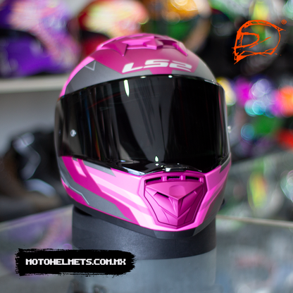 Casco Integral Ls2 Breaker Evo Beta Rosa Purpura Mate FF390