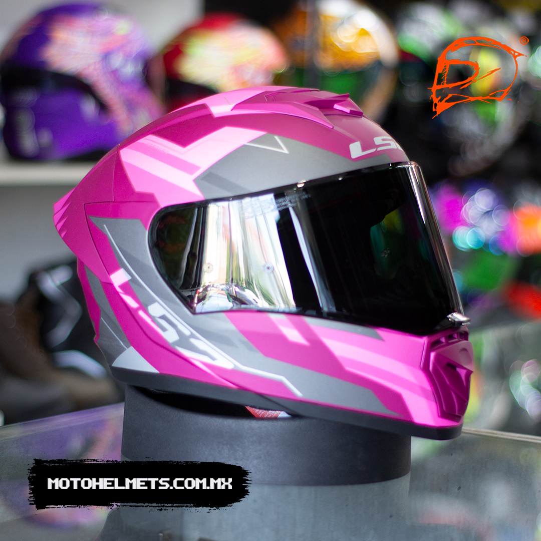 Casco Integral Ls2 Breaker Evo Beta Rosa Purpura Mate FF390