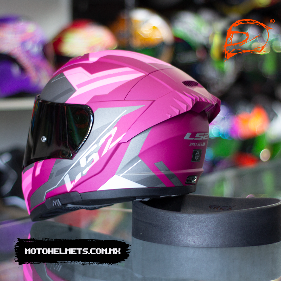 Casco Integral Ls2 Breaker Evo Beta Rosa Purpura Mate FF390