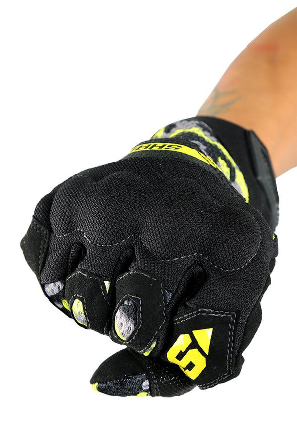 Guantes Shaft Mesh Negro Amarillo