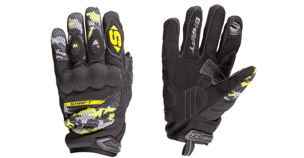 Guantes Shaft Mesh Negro Amarillo