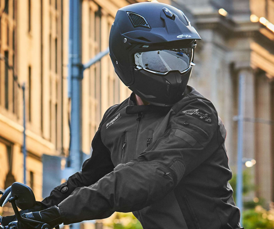 Joe Rocket Traje De Paño Negro Traje De Piel Con Protecciones