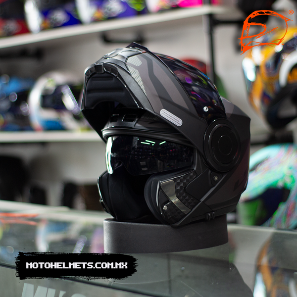 Casco Abatible Ls2 Ff902 Scope Ii Axis Negro Titanium
