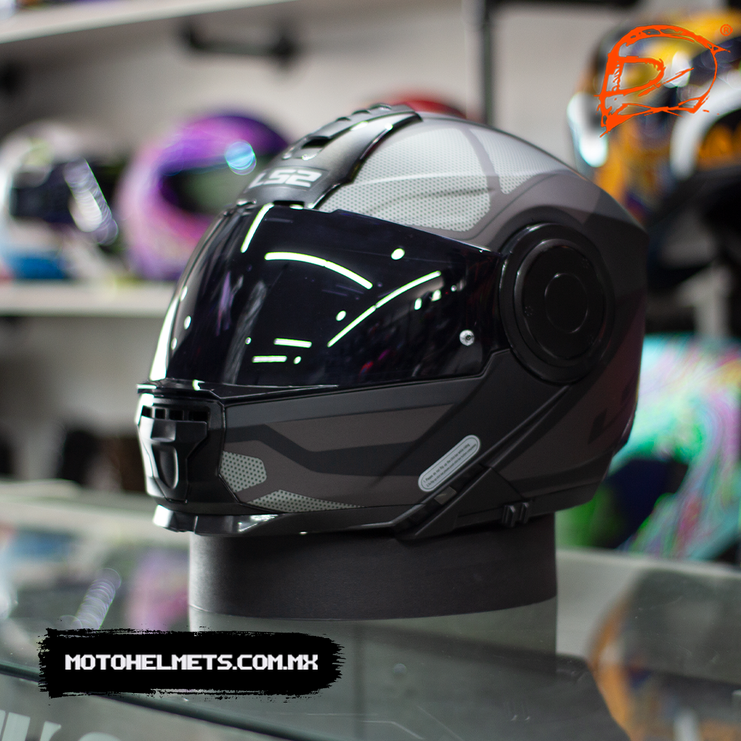 Casco Abatible Ls2 Ff902 Scope Ii Axis +Pinlock Negro Titanium