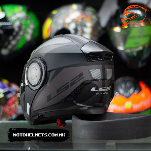 Casco Abatible Ls2 Ff902 Scope Ii Axis Negro Titanium