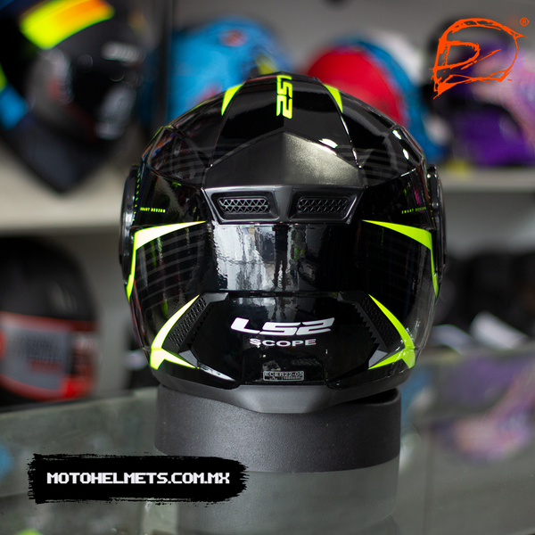Casco Abatible Ls2 Ff902 Scope Ii Skid Negro Amarillo